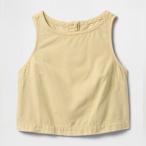 GAP UltraSoft Denim Shell Tank Top in Straw Yellow sz XXL